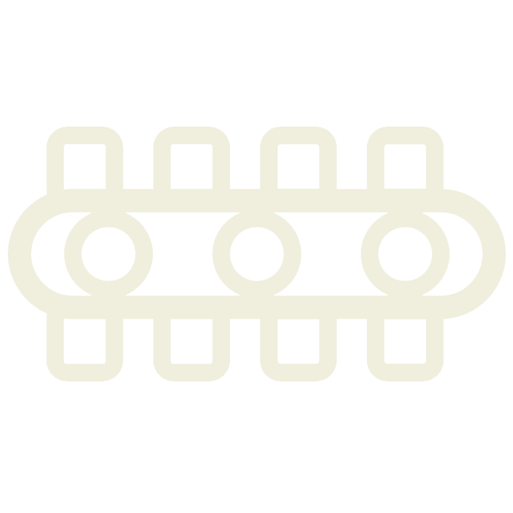 Track chain and rollers icon